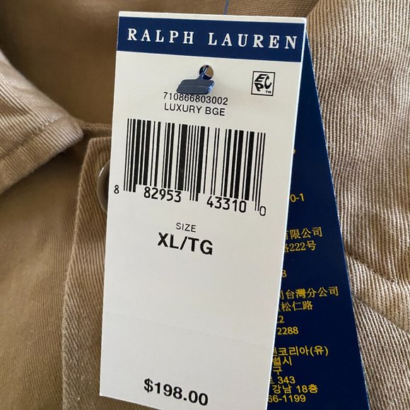 Polo Ralph Lauren Classic Cotton Twill Utility Overshirt Shirt Jacket Shacket - Picture 4 of 5